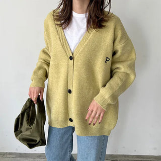 P Lettering Cardigan