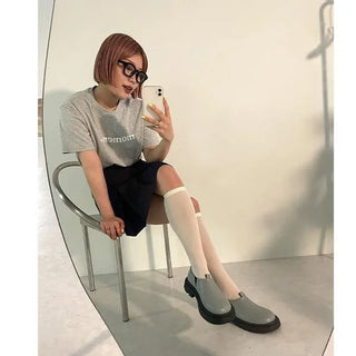 Sheer knee-high socks
