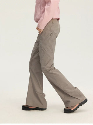 [Monterest] Water-Resistant Textured Flare Pants