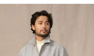[CULTUM] Knit Collar Snap Button Jacket