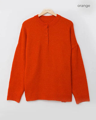 Button-up oversized knit