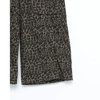 Leopard print Bermuda shorts
