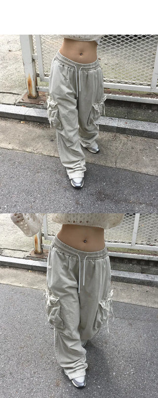 Pigment Rope Cargo Wide Pants - 2 colors