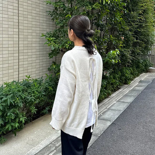 Lovely back ribbon knit