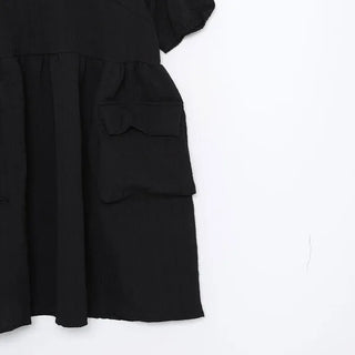 Pocket Point Back Ribbon Mini Dress