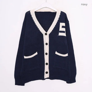 S Patch Collar Cardigan