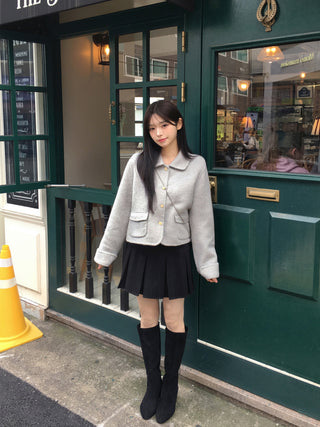 (Pleated skirt with built-in inner shorts)