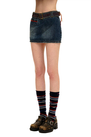 [Moromoro2] Washed Denim Fringe  Collection