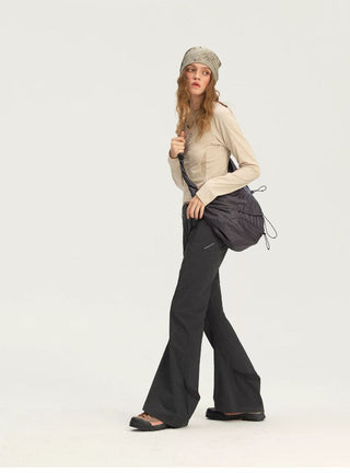 [Monterest] Water-Resistant Textured Flare Pants