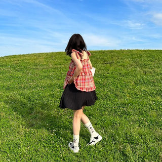 Checked camisole blouse