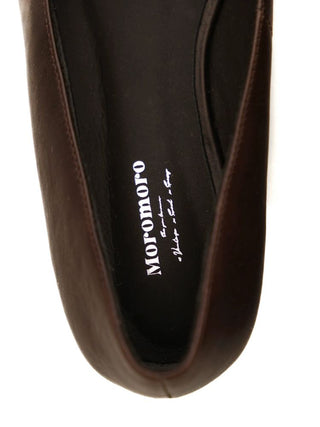 [Moromoro2] Satin Bow Leather Ballet Flats