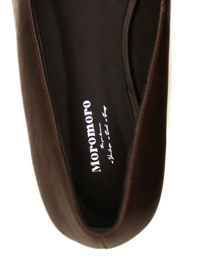 [Moromoro2] Satin Bow Leather Ballet Flats