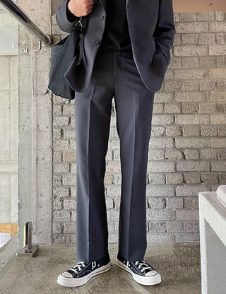 Men's Straight Fit Elastic Waist Slacks (5 colors)