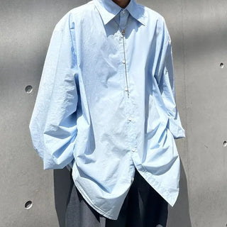 Oversized balloon sleeve shirt