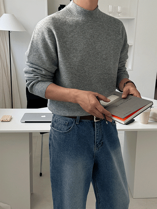 Charles Cashmere Hazzi Mock Turtleneck Knit