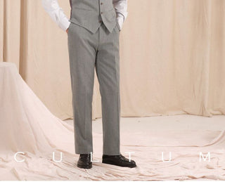 [CULTUM] Herringbone Brushed Flannel Suit Vest