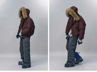 [Monterest] N2B Hooded Down Jacket with Fur Trim