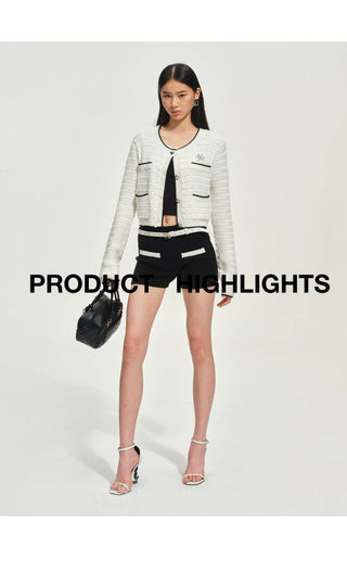 [NOTAWEAR] Cable Knit Cropped Cardigan