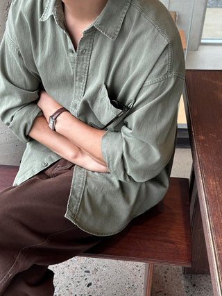 Haze Aging Fade Washed Shirt