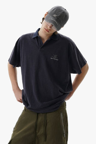 [MASONPRINCE] Embroidered Polo Shirt