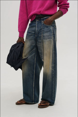 [MASONPRINCE] Durable Washed Jeans