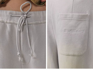 [Monterest] Washed Splatter Fleece-Lined Straight Pants