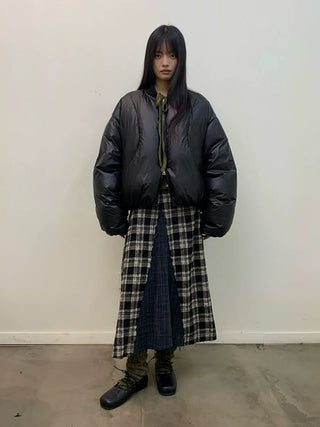 [NEVERSEEZ] Cropped Puffer Down Jacket