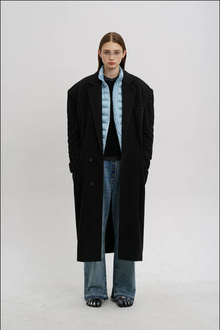 [MASONPRINCE] Wool Blend Layered Look Sweater