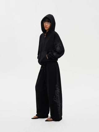 [MASONPRINCE] Bear Crystal Hoodie & Sweatpants Set