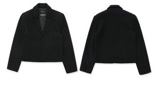 [Moromoro2] Bow Tie Pocket Short Suit  Jacket
