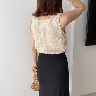 soda square sleeveless knit
