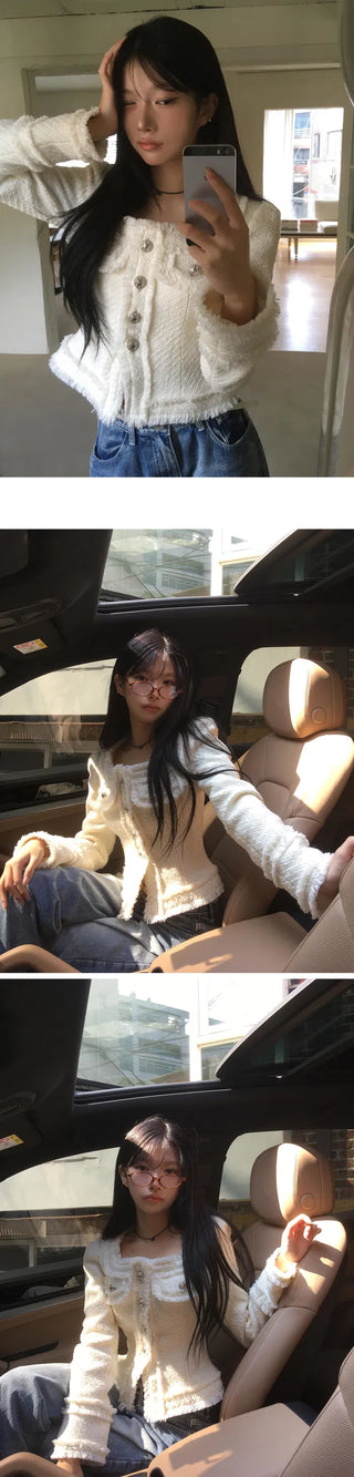 *Caution against copy products MADE Line Tweed Coat Jacket - 2 colors