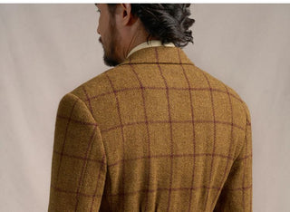 [CULTUM] 1930s Heavyweight Wool Windowpane Blazer