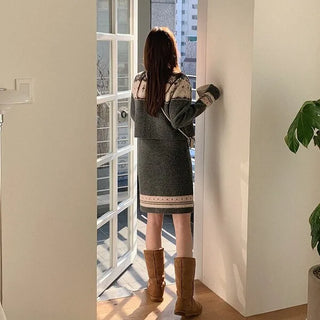Winter version: Stylish dress with snowflake pattern