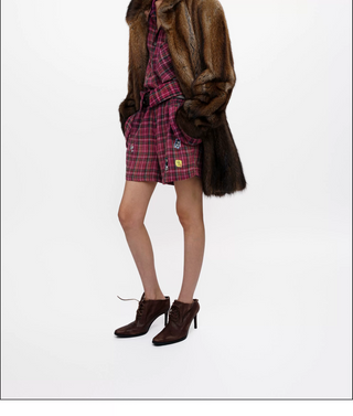 [MASONPRINCE] Sticker Series Ombre Plaid Shirt
