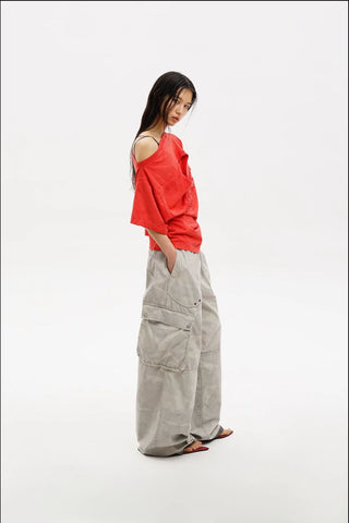 [MASONPRINCE] Reversible Camo Wide Cargo Pants