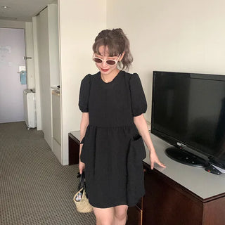 Pocket Point Back Ribbon Mini Dress