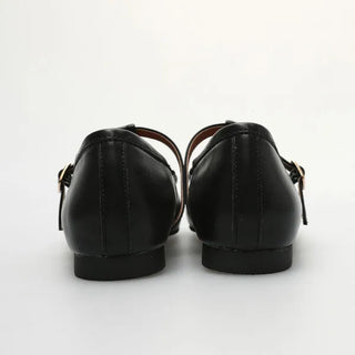 T-strap simple loafers