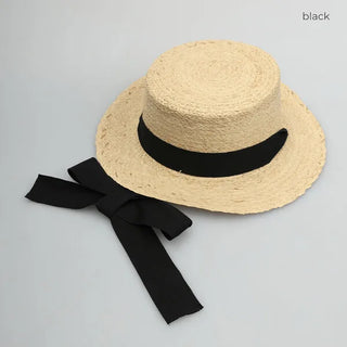 Ribbon boater hat