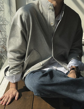 Owi Double-Layered Cotton Cardigan (4 colors)