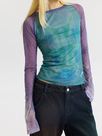 CONP the Rust Spell Raglan T-shirt (Green Purple)