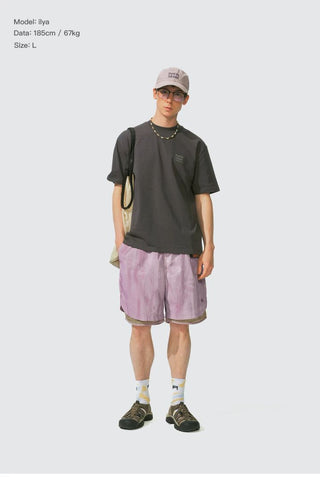 [Monterest] Tie-Dye Double Layer Running Shorts