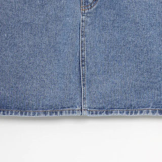 H-line denim mini skirt