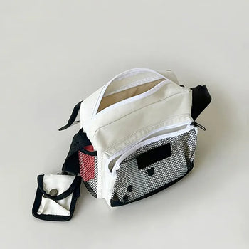 Canvas Zipper Mini Shoulder Bag