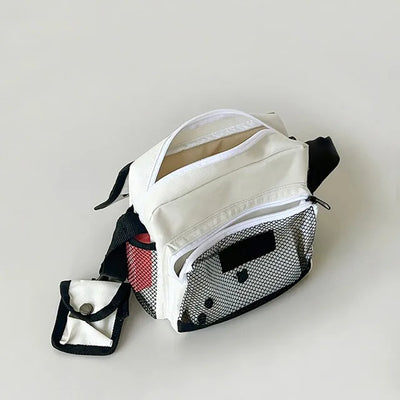 Canvas Zipper Mini Shoulder Bag