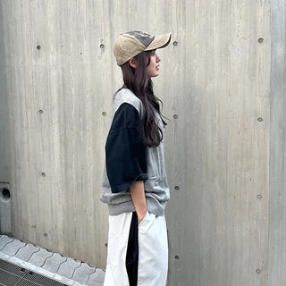 Oversized V-neck vest