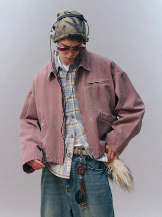 [Monterest] Washed Distressed Work Jacket