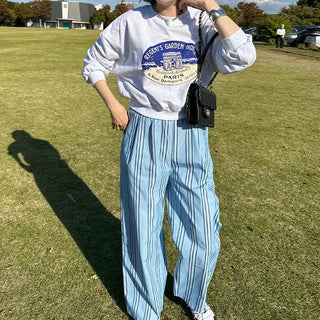 Marine stripe pants