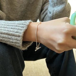 Silver ring bracelet