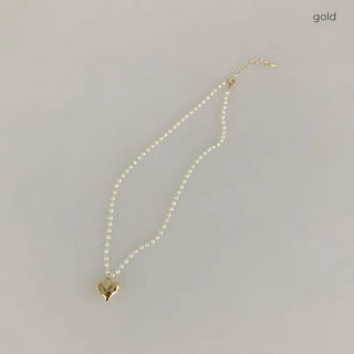Pearl heart necklace